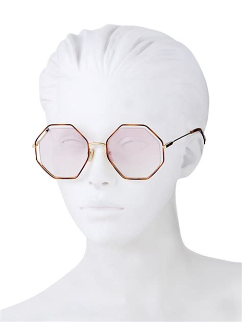 Shop Chloé 53MM Cutout Octagon Sunglasses 